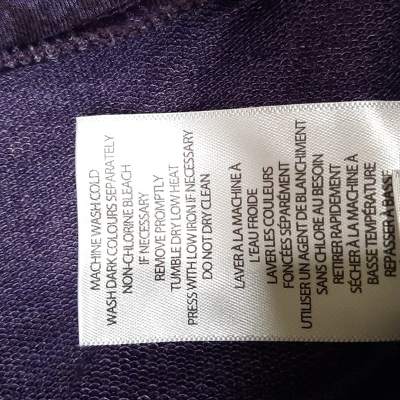 Tuff Athletics purple snake skin print long sleeve wrap hem top, size XL - Picture 9 of 9